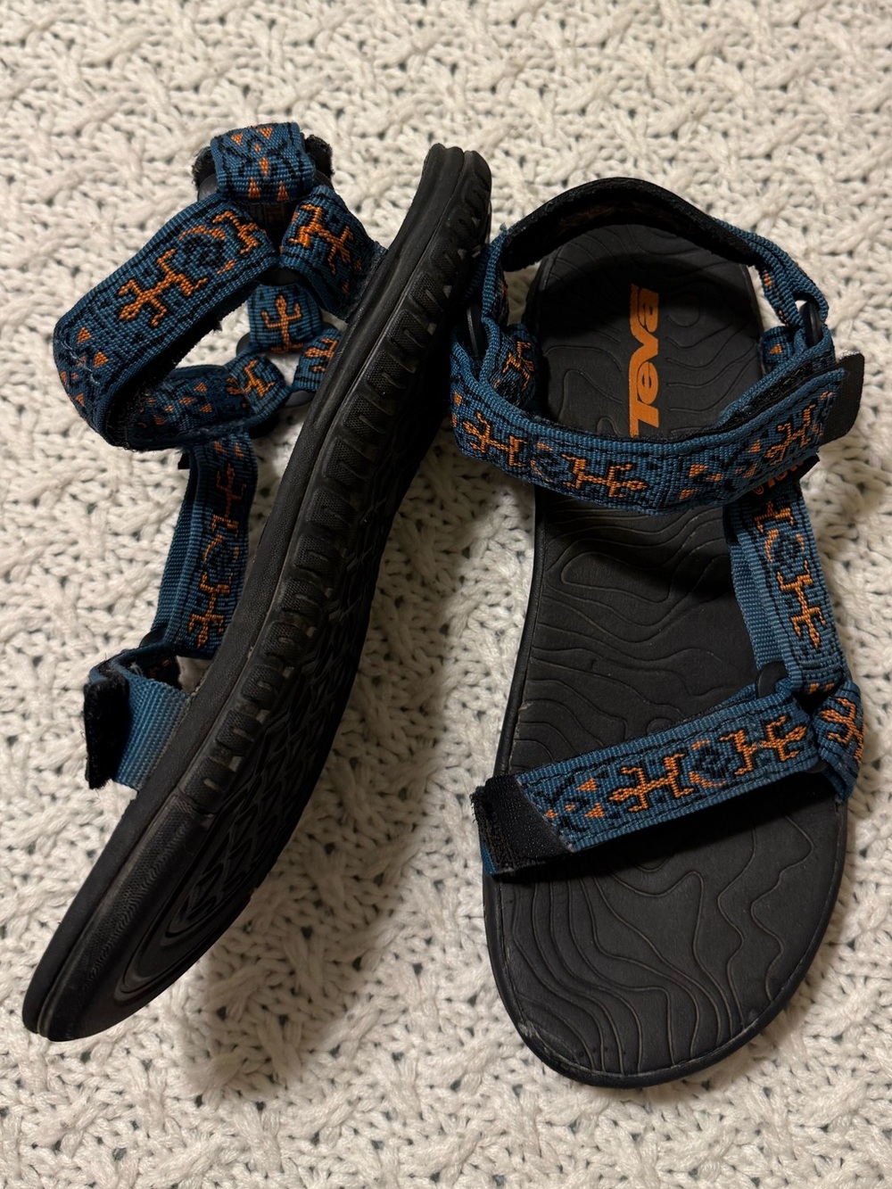 Teva Blue & Orange Strapped Sandals Womens 5 - Picture 3 of 8